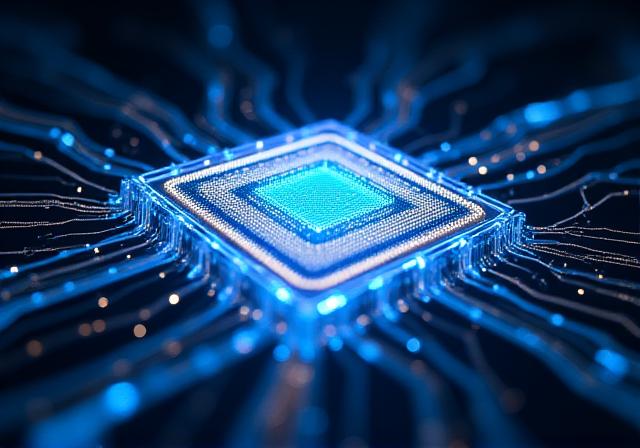 Representação visual de computação quântica e inovação digital